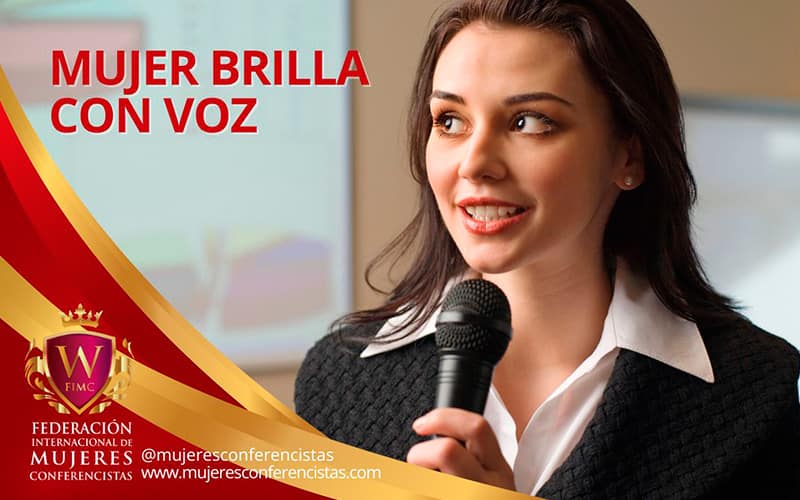 Mujer brilla con tu voz